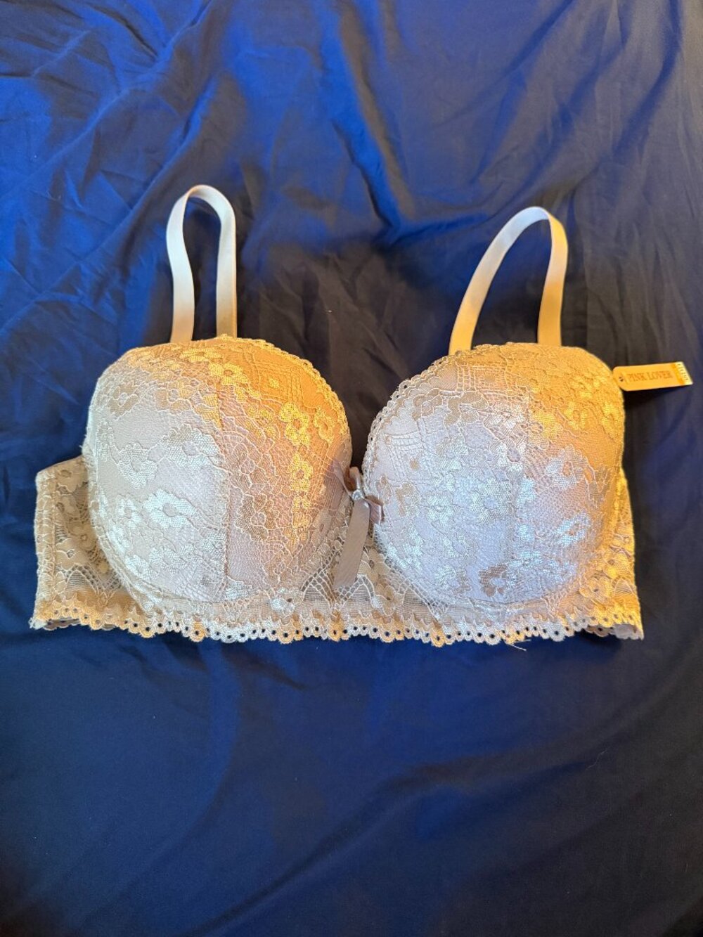 pink lover cream Lace Push-Up Bra - Women's Intimates